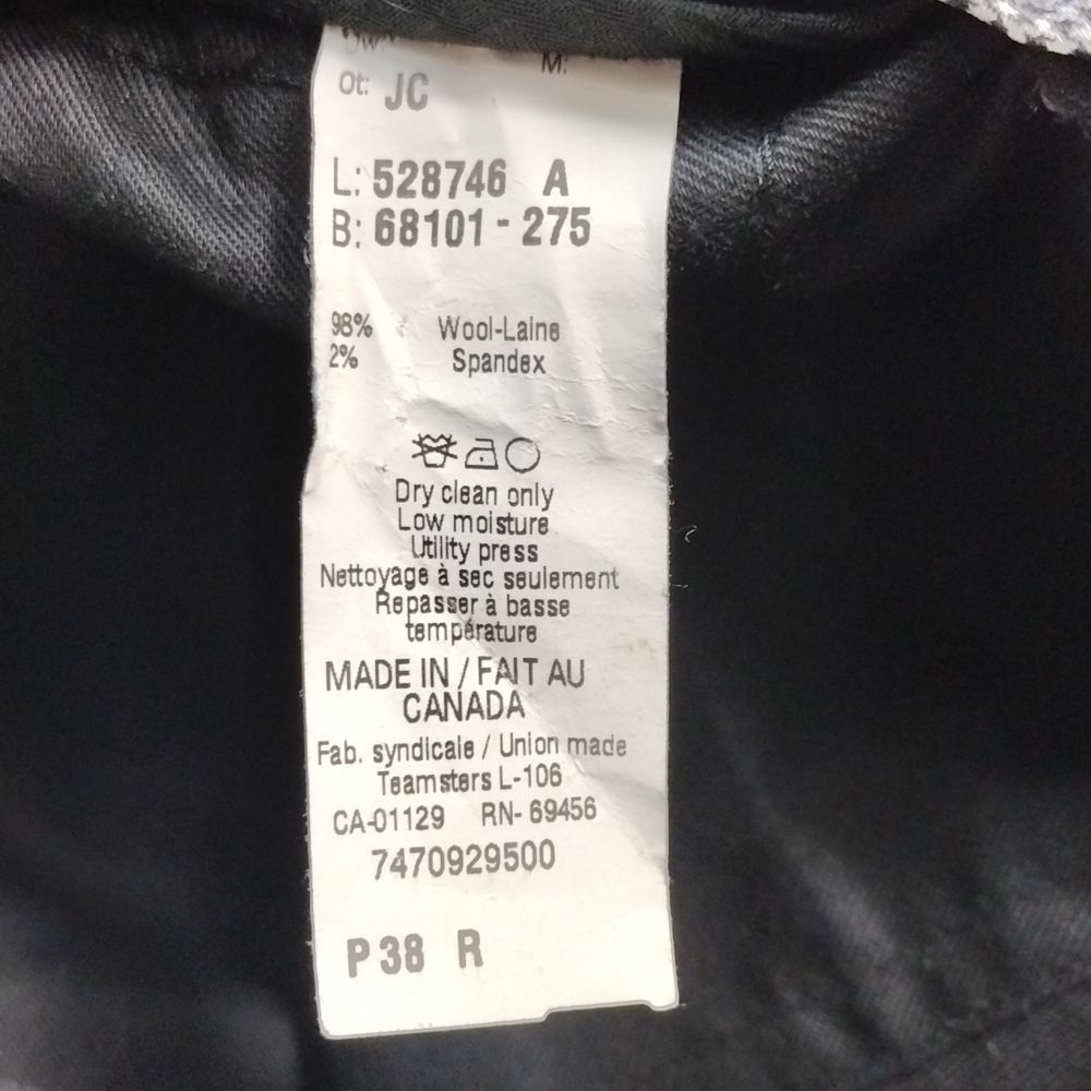John Varvatos Wool Dark Gray Slacks - Picture 11 of 12